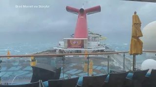Carnival passengers left terrified as cruise ship sails into violent storm l VIDEO