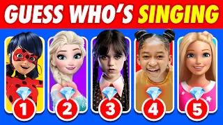 Guess Who's Singing! 💖🎶🌟 Salish Matter, Lay Lay, Elsa, Ladybug, Wednesday, Barbie