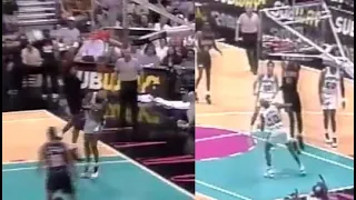 Mutombo Posterizes and Blocks Dennis Rodman Back-to-Back (4/18/1995)