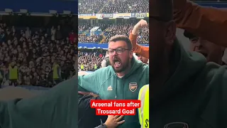 Arsenal fans vs Chelsea and trossard scores to equalize #arsenal #chears #epl