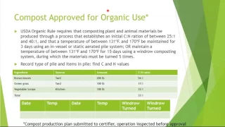 Record Keeping Strategies for Organic Certification Webinar