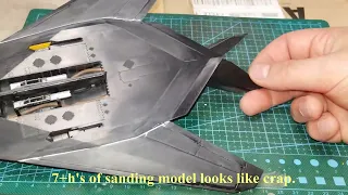 Not really good but good enough F-117 by revell full video build.