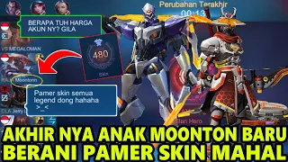 REAKSI 1 TIM TERKEJUT KETIKA MELIHAT ANAK BARU MOONTON BERANI PAMER SKIN LEGEND ! - MOBILE LEGENDS