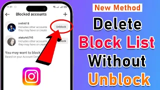 How To Delete Instagram Block List Without Unblock 2024 (Android & iOS)