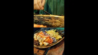 #shorts Ensaladang Talong, a Filipino Eggplant Salad #glamping #campcooking #outdoorcooking #raining