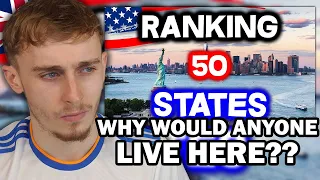 Brit Reacting to All 50 STATES in AMERICA Ranked WORST to BEST