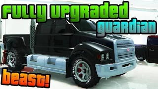 GTA Online: Brand New "Heists" DLC Beast Truck! - Fully Upgraded "Vapid Guardian" (GTA 5 Heists DLC)