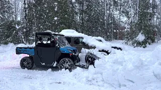 2020 Cfmoto Uforce 1000 Plowing snow. Will it plow?