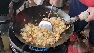 My first Chinese fried rice cook on my new outdoor Rambo wok burner.