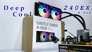 Deep Cool Castle 240EX A_RGB Unbox install & test