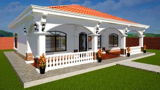 ✅Diseño de casa de 3 arcos | Como construir una casa estilo guatemalteco | Diseño de Casa 12 x 10M