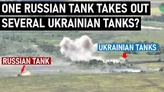 One Russian Tank Destroys an Entire Ukrainian Armored Column??