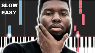 Khalid - Young, Dumb and Broke (SLOW EASY PIANO TUTORIAL)