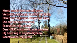 Psalm 34 vers 2 - Komt maakt God met mij groot