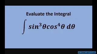 Evaluate  Integral sin^3 x cos^4 x dx  with U Substitution. Example 2