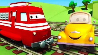 Odtahový vůz Tom a kombajnu | Animák z prostředí staveniště s auty a nákladními vozy (pro děti)