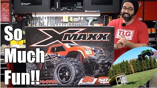 Traxxas X-MAXX 8S Unboxing and RC Car First Run, Crash, Flip and Damage Report!