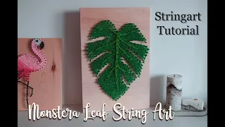 How to make Monstera Leaf String Art | Tutorial for beginner