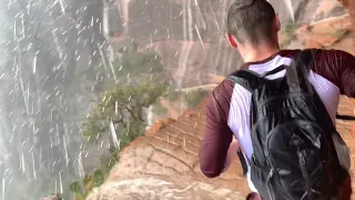 Caught In Flash Flood At Angels Landing Trail - Zion National Park