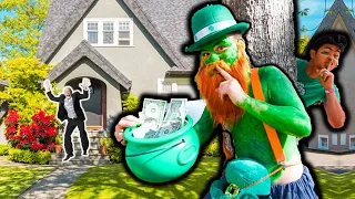 DING DONG DITCH as LEPRECHAUN PRANK! **YOU WON'T BELIEVE what HAPPENED**