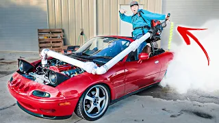 I Used A Leaf Blower To Make My Car Fast!