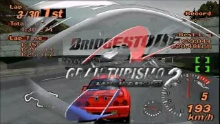 Gran Turismo 2: A-Spec Project Mod 074 - Trial Mountain 30 Laps | Hirano Skyline GTS 🏁 100%, Achvmns