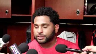 Pablo Sandoval on getting strength back in his injured hand