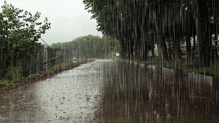 Thunder and cool rain sound that will blow away the heat / Worry and insomnia, Sleep Rain sound ASMR