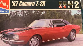 1967 Chevy Camaro Z-28 AMT Ertl 1:25 Scale Model Car Kit Unboxing