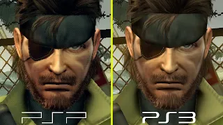 Metal Gear Solid Peace Walker PSP vs PS3 Graphics Comparison