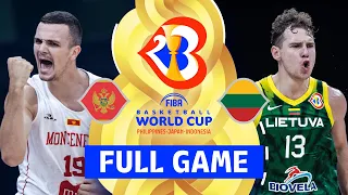 Montenegro v Lithuania | Full Basketball Game | FIBA Basketball World Cup 2023