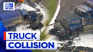 Man killed after truck crash in Melbourne’s south-east | 9 News Australia