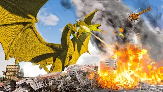 KING GHIDORAH Destroys The City - Destruction in Teardown