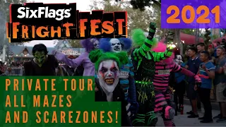 Fright Fest at Six Flags Magic mountain l Private Tour 2021
