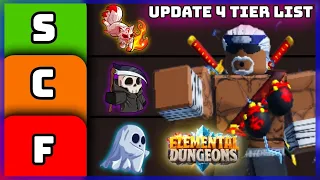 Update 4 Full Complete Tier List! | New Elements Ranked | Best Elements To Get in Elemental Dungeons