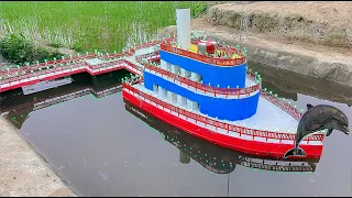 Construction of a mini hydroelectric dam with a unique turbine