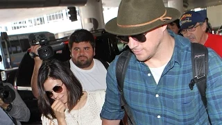 Channing Tatum Is Protector When Arriving At LAX With Wife Jenna Dewan
