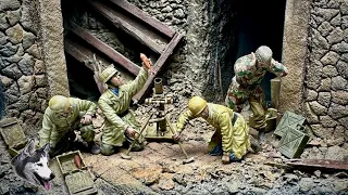 Part 2 Custom 1/35 scale realistic WWII vignette, Montecassino Abbey in Italy, 1944.