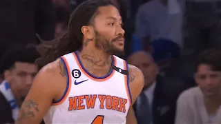 Derrick Rose Checks In & Throws HUGE Lob to Obi Toppin - Knicks Fans Erupt!!