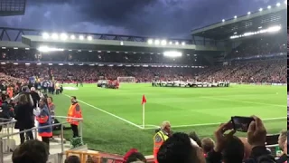 Liverpool fans sing YNWA as Champions League Anthem returns to Anfield