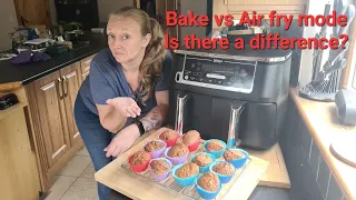 Ninja Air Fryer Banana Cupcakes | Bake vs Air fry function? Air fryer Banana fairy cakes