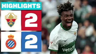 Highlights Elche CF vs RCD Espanyol (2-2)