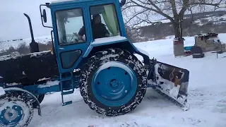 Весна! Чистим снег. Трактор МТЗ-80!