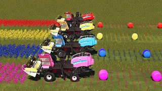 KING OF COLORS! COTTON CANDY BALING FROM COLORED COTTON FIELDS!😁 SEEDING & HARVESTING & SELLING FS19