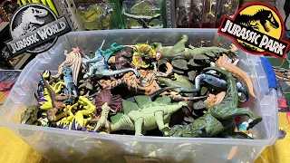 MASSIVE dinosaur toy tub dumped!! Jurassic Park Jurassic world toys galore! Review / Box dumping!!