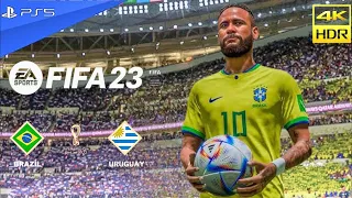 FIFA 23 - Brazil vs Uruguay  FIFA World Cup Round of 16 Match Ultimate Difficulty PS5™ [4K60]