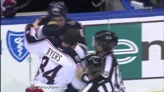 Dane Byers vs Roman Polak Dec 18, 2011