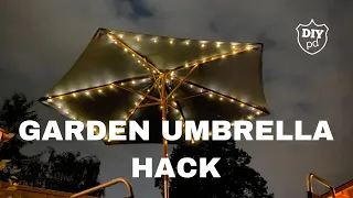 200 Fairy Lights Garden Umbrella Hack | DIY Decor Ideas