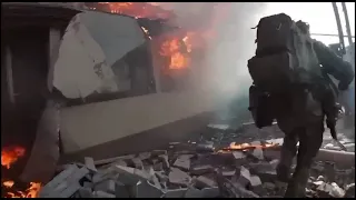 Ukrainian defenders came under enemy fire. GoPro