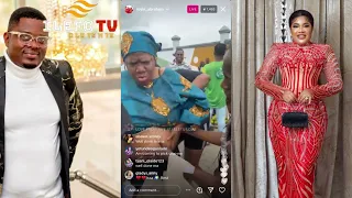 TOYIN ABRAHAM WITH HER FUNNY CHARACTER! SEE WHAT SHE DID TO ACTOR AFEEZ ENIOLA@ MOVIE LOCATION